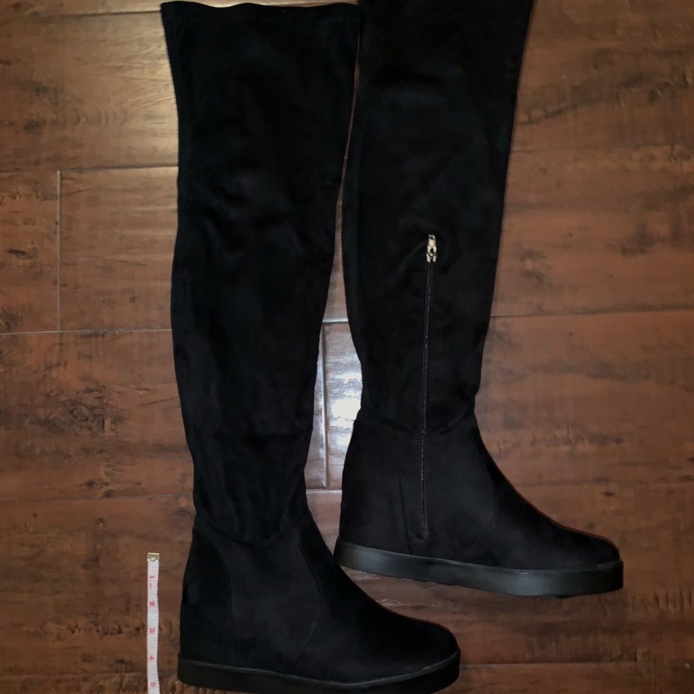 Boots black suede wedge - Picture 6 of 6